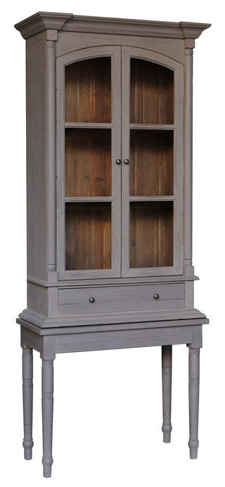 Secretary's Cabinet Antique Grey Old Pine