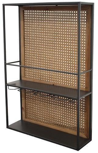 Rattan / Steel Wine Rack