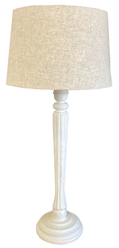 Table Lamp & Shade - Natural Linen