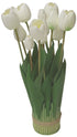 White Tulip Arrangement - 9 Head