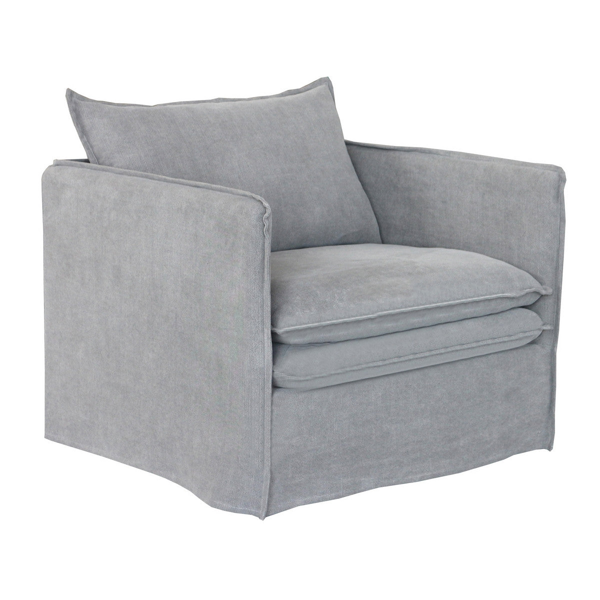 Courtenay Slipcover Armchair - Grey