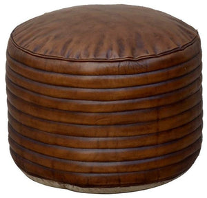 Leather Pouf