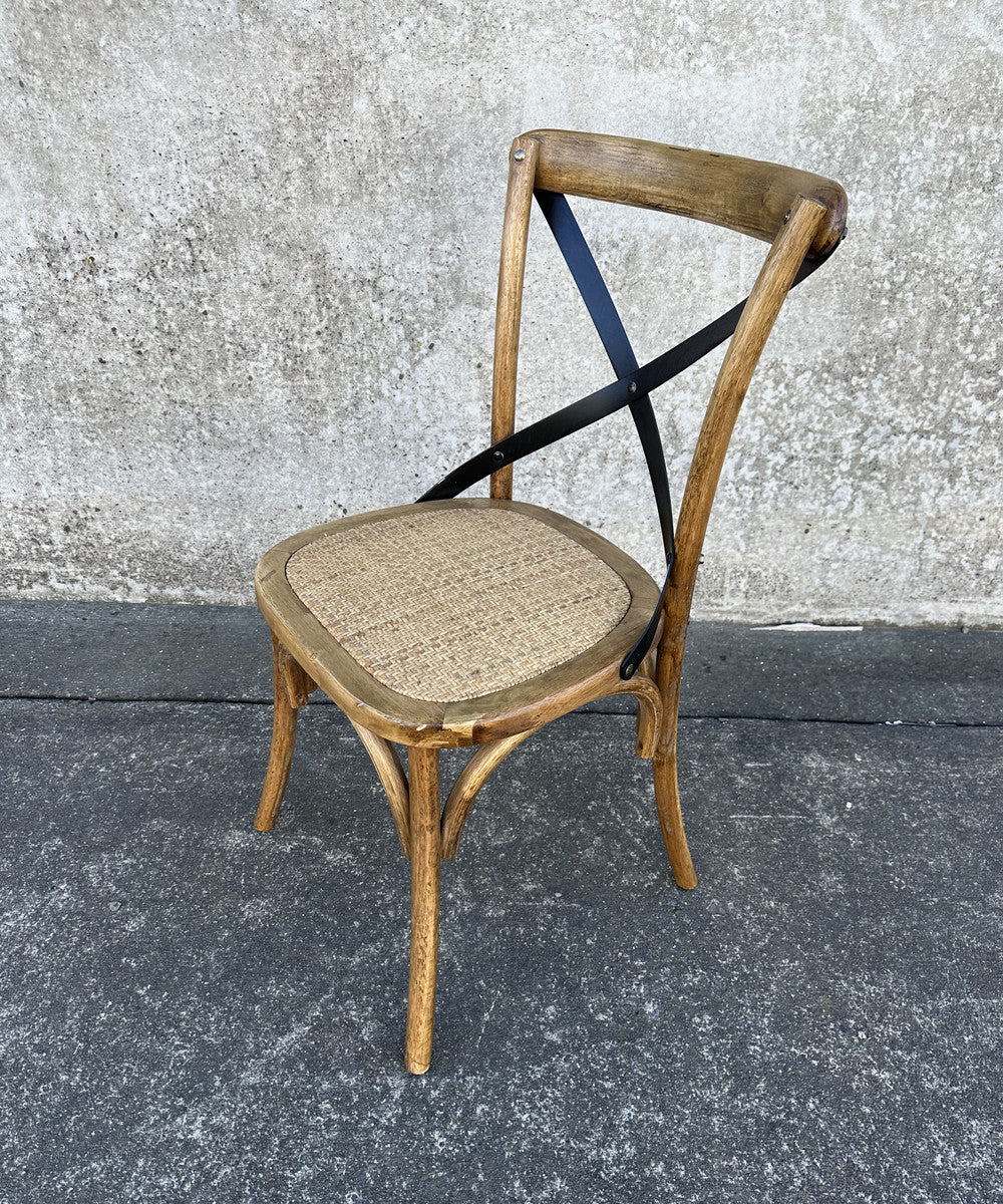 Cross Back Dining Chair - Antique Oak Natural