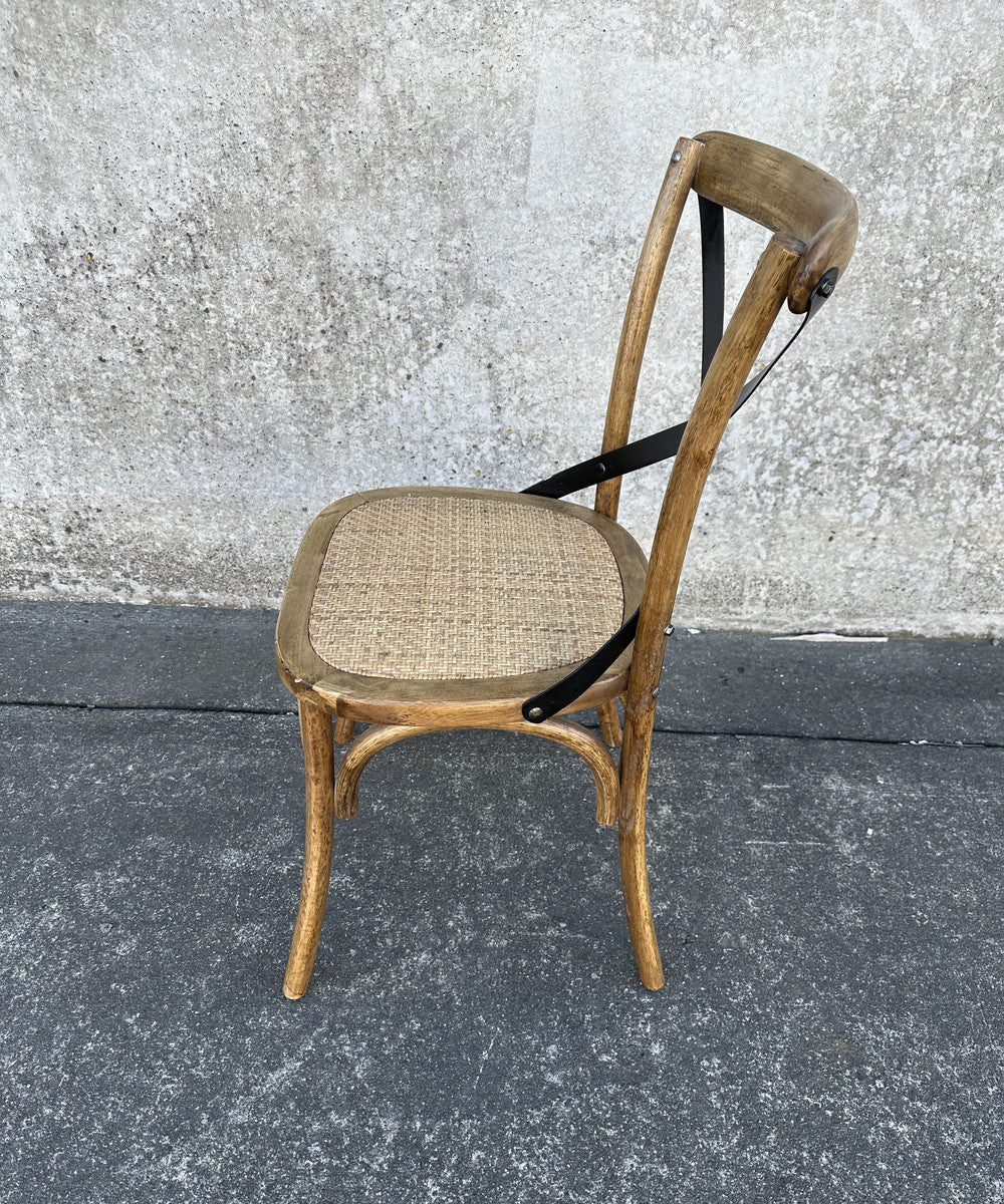 Cross Back Dining Chair - Antique Oak Natural