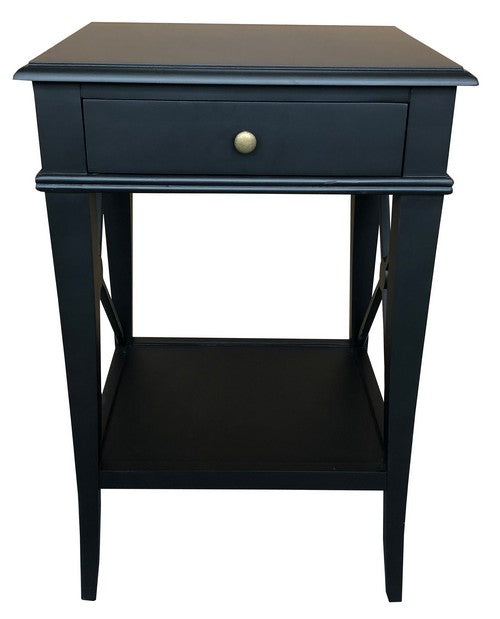 Villa Bedside Table - Black Poplar