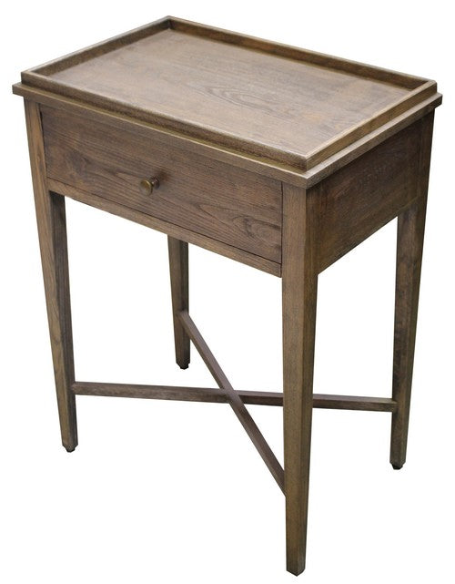 Bordeaux Bedside Table - Washed Ash