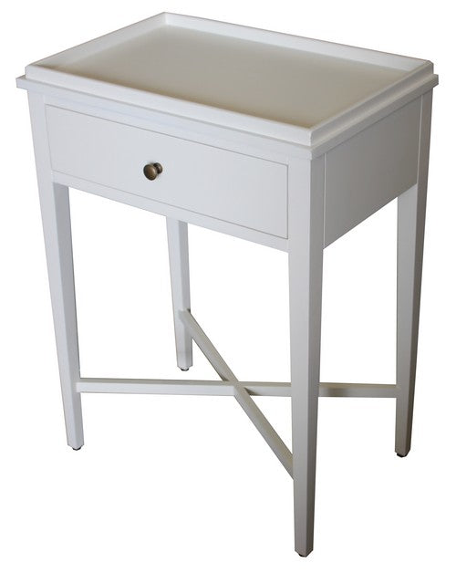 Bordeaux Bedside Table - White Poplar