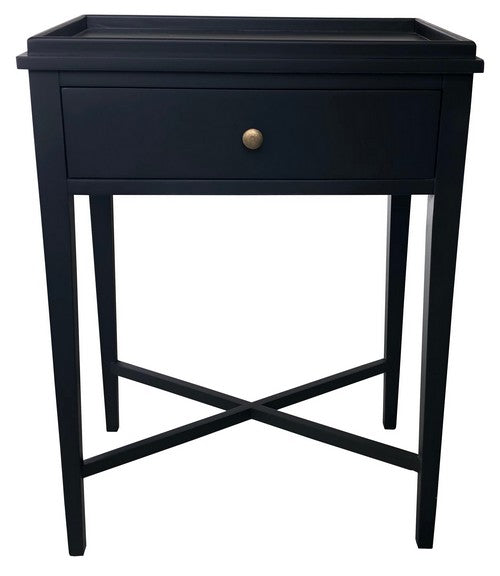 Bordeaux Bedside Table - Black Poplar