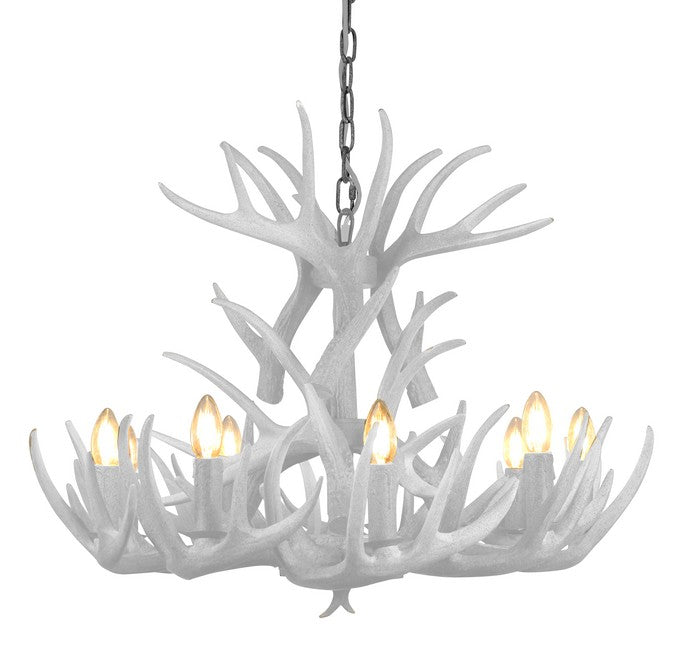 Antler Chandelier - White