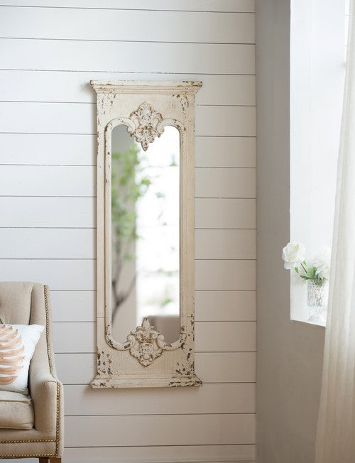 Classic Vintage Antique White Wall Mirror