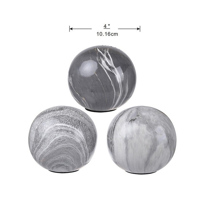 Marbleized Ball Accents Set of 3