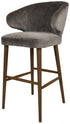 Venus Barstool Grey Chenille