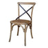 Metal Cross Back Dining Chair