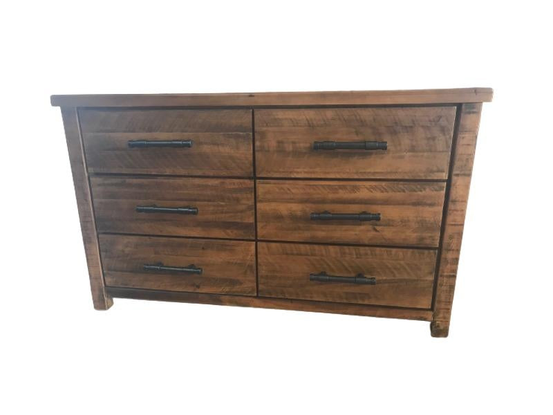 Industrial 6 Drawer Lowboy