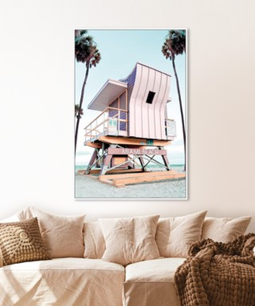 Framed Canvas Art - Miami Beach