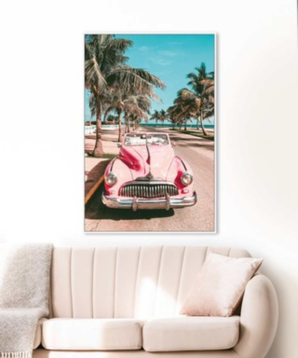 Framed Canvas Art - Classic Pink