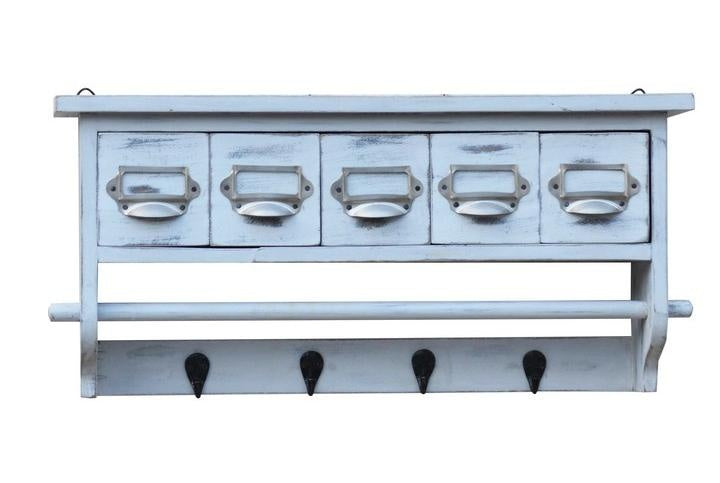 Wall Unit with Coat Hooks