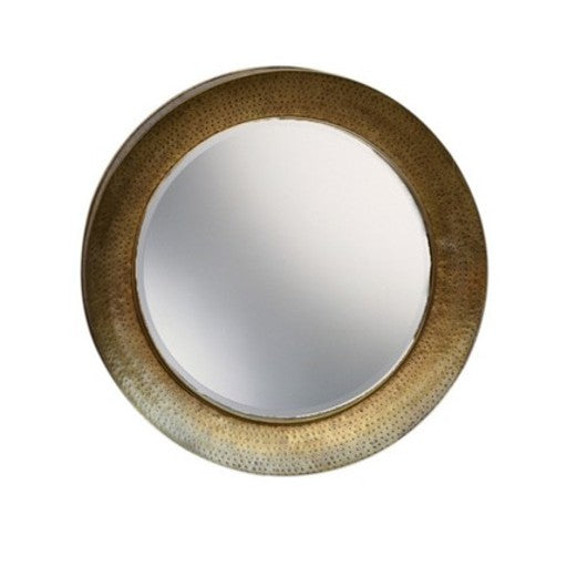 Metal Round Mirror - Brass