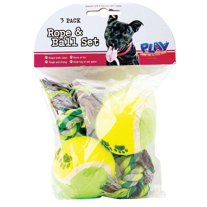 Dog Rope & Ball Set