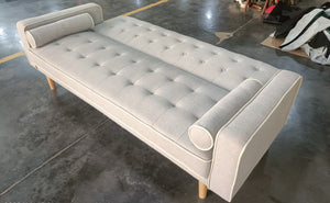 New York Sofabed - Grey with white piping